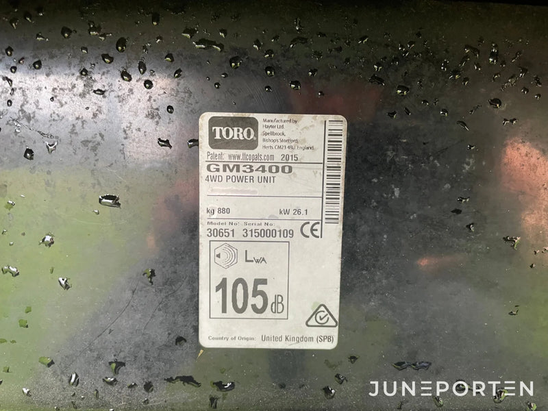 Åkgräsklippare Toro 3400D med hytt
