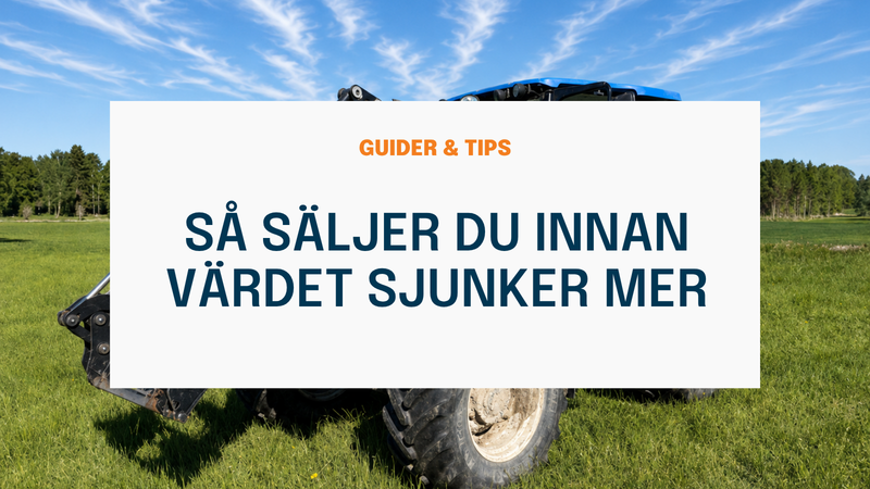 Så säljer du innan värdet sjunker mer