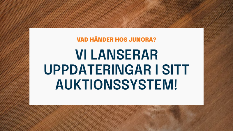 Junora lanserar uppdateringar i sitt auktionssystem!