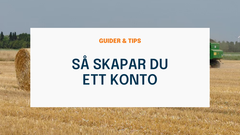 Så skapar du ett konto