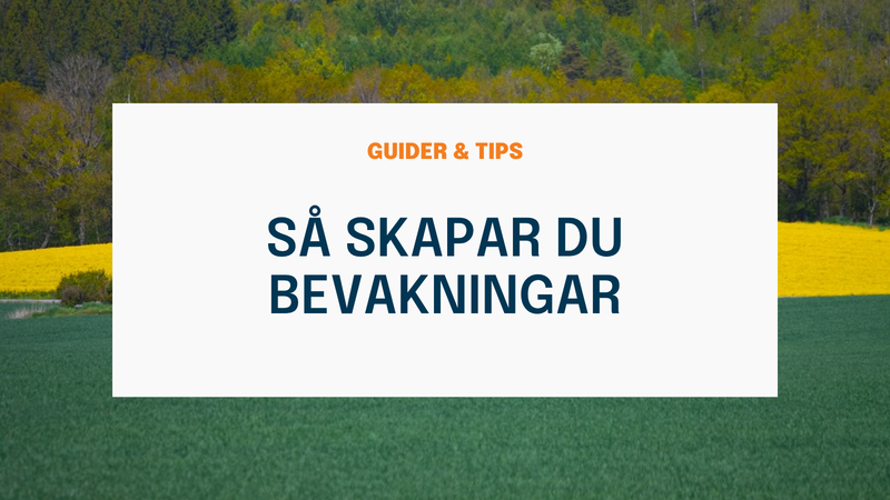 Så skapar du bevakningar på Junora