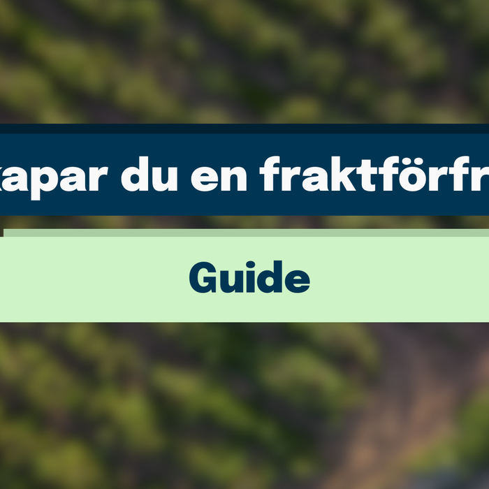 Så skapar du en fraktförfrågan