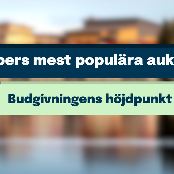Oktobers mest populära auktioner