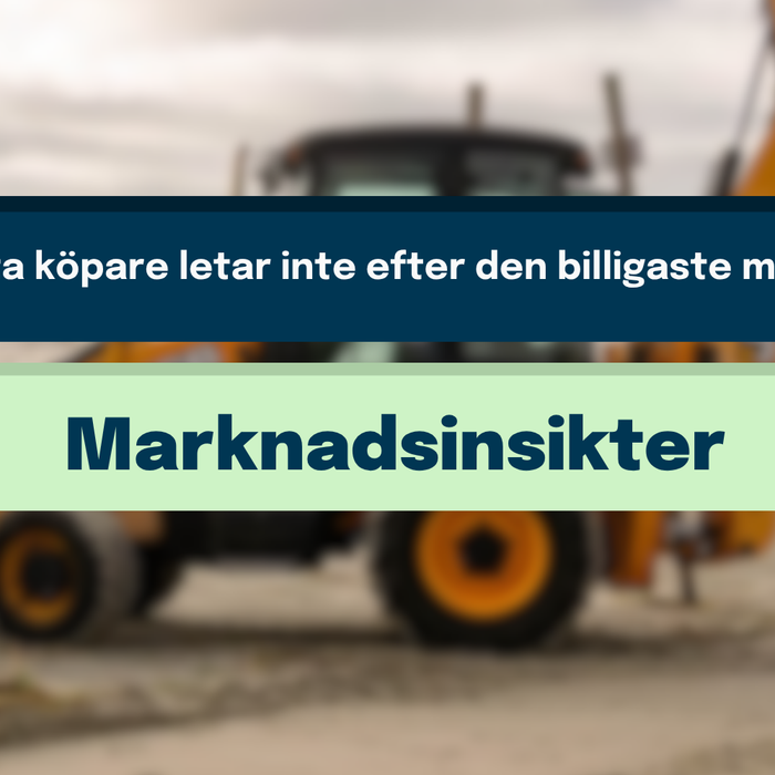 De flesta köpare letar inte efter den billigaste maskinen