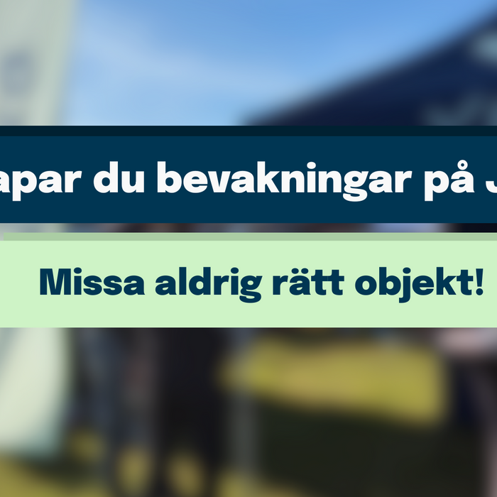 Skapa bevakning på Junora.se