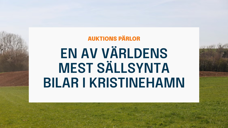 En av världens mest sällsynta bilar till auktion i Kristinehamn