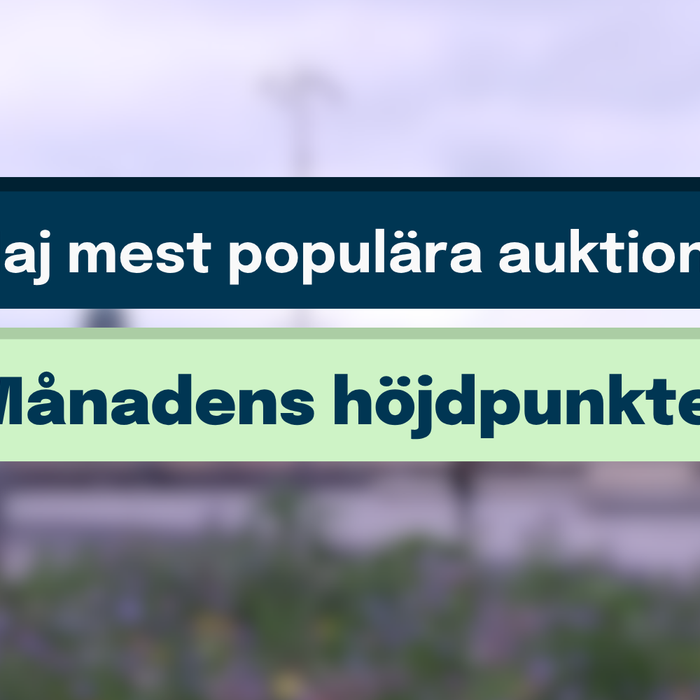Maj månad: Mest populära auktioner