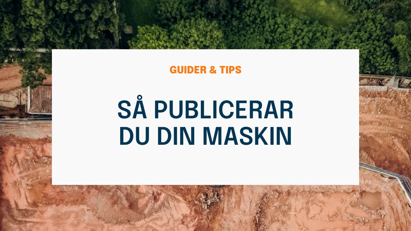 Sälj maskiner och redskap online — så fungerar Junora
