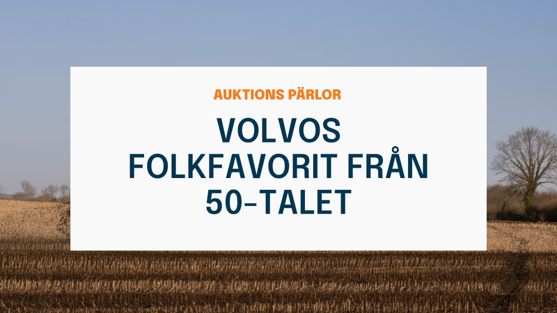 Ett stycke svensk bilhistoria till salu: Volvo PV 831