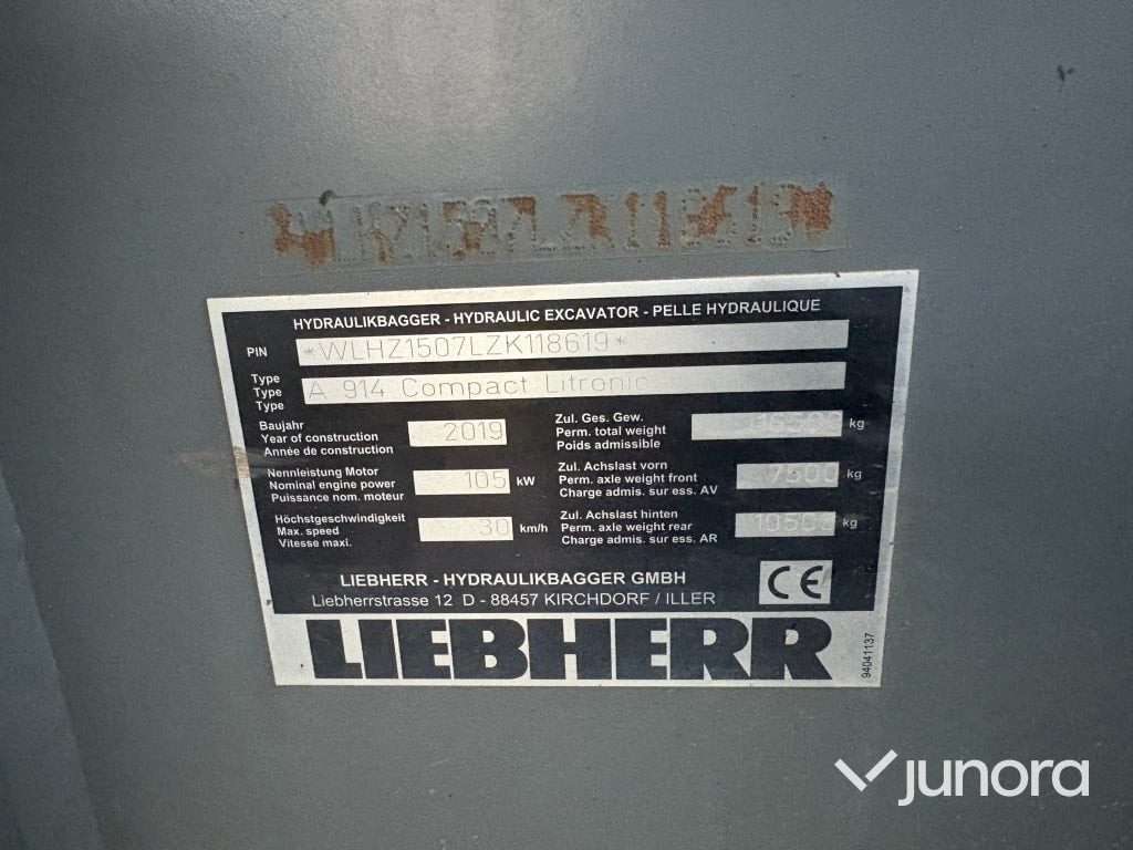 Grävmaskin – Liebherr A 914 Compact Litronic