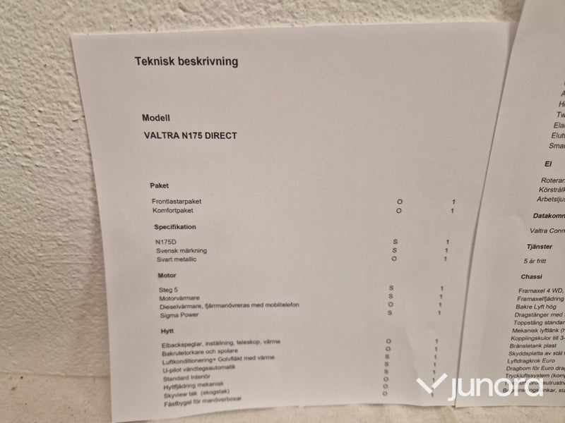 Traktor – Valtra N175 Direct, med twintrac & lastare