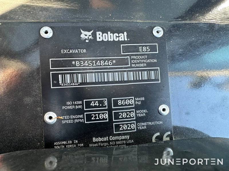 Bandgrävare Bobcat E 85