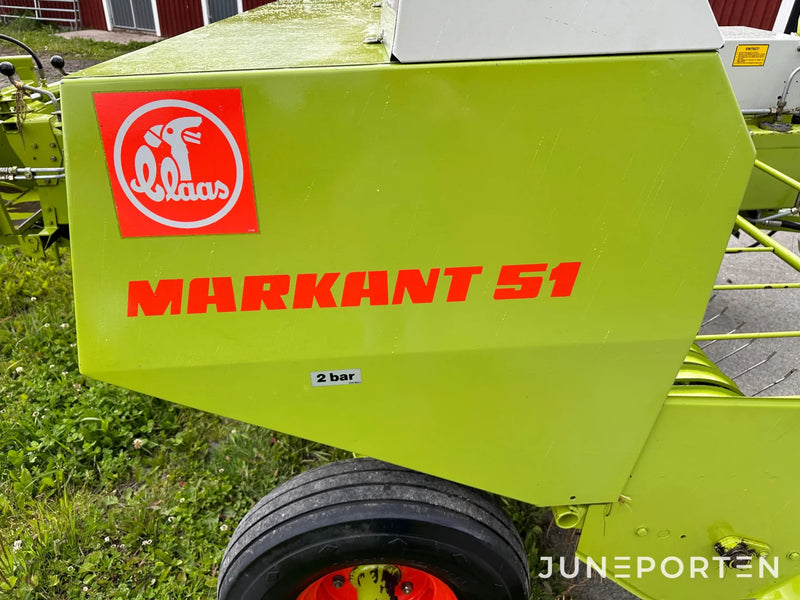 Småbalspress Claas Markant 51 med kastare