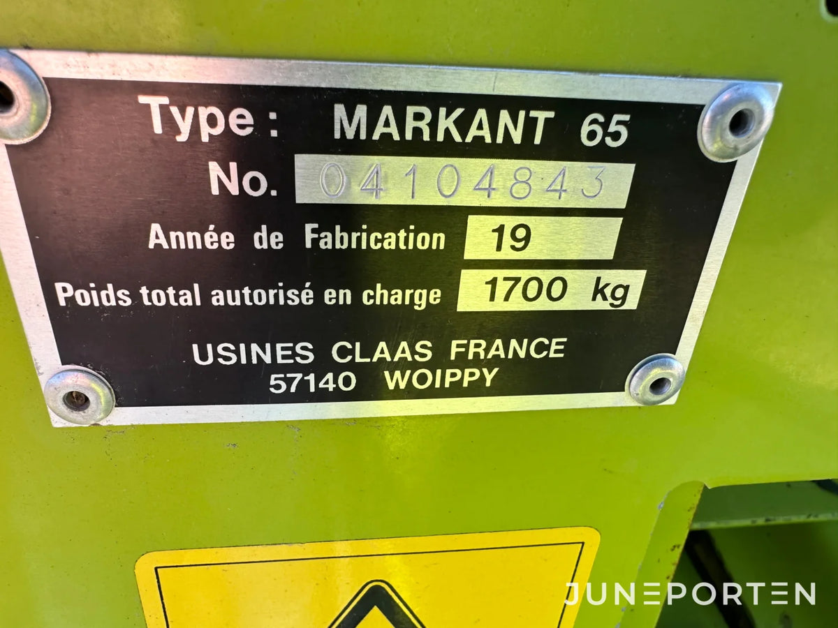 Claas Markant 65 småbalspress med kastare