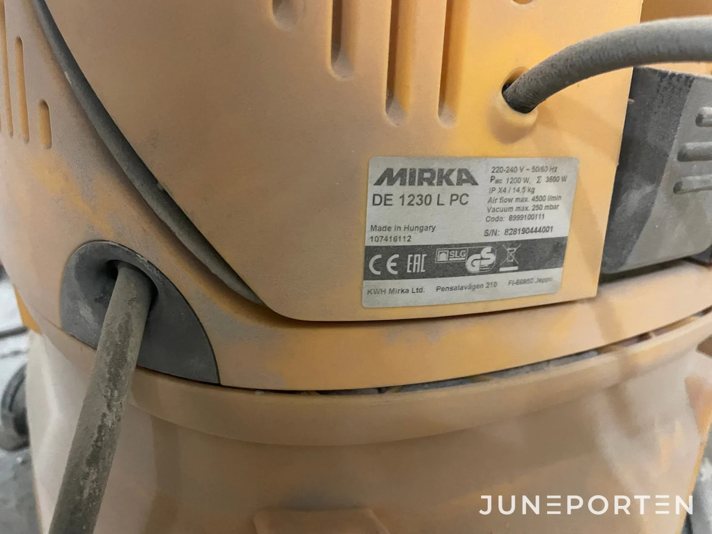Dammsugare Mirka DE1230LPC med rondellslip