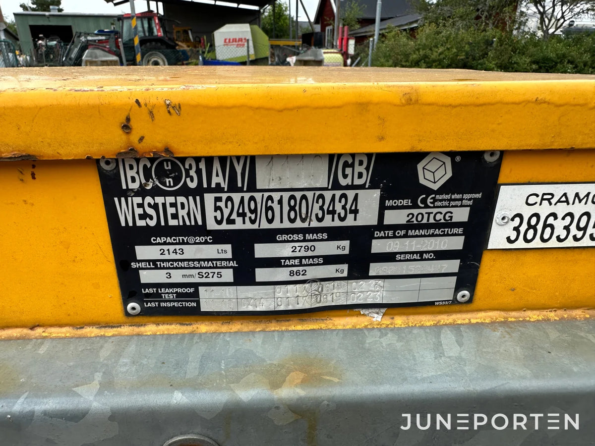 Dieseltank Western 2143 liter