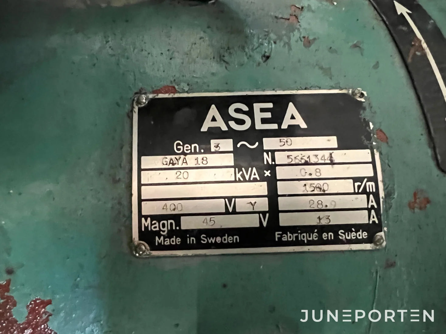 Elverk Bolinder Asea 20 kVA