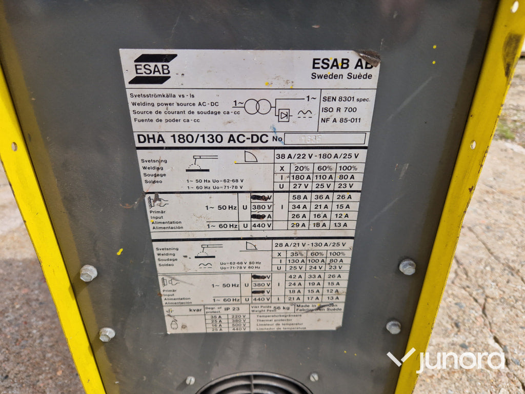 Elsvets ESAB DHA 180/130 AC-DC
