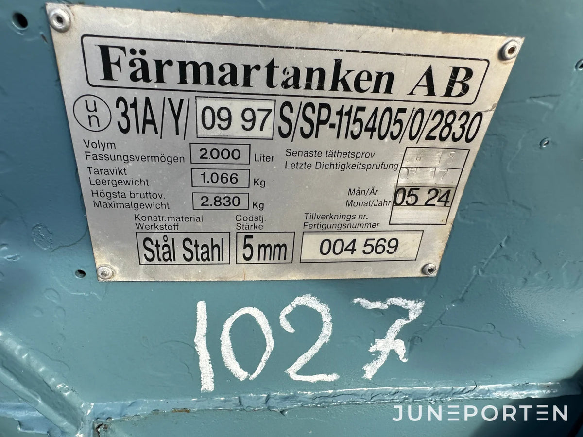 Färmartank 2000 L