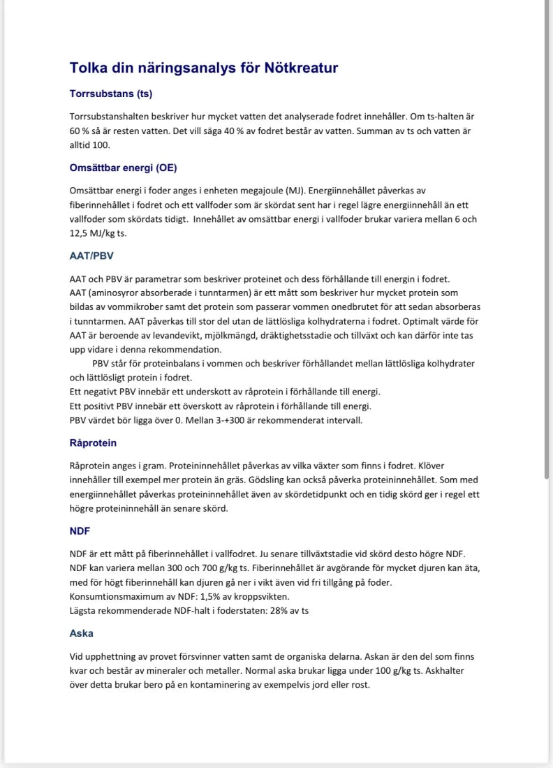 Foder, Ensilage Gräs/Klöv 10st