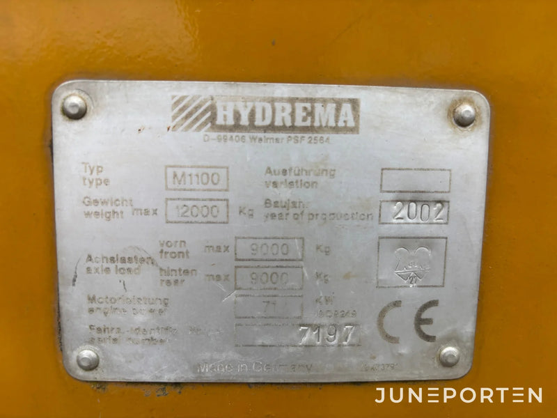 Hjulgrävare Hydrema M1100 inkl redskap