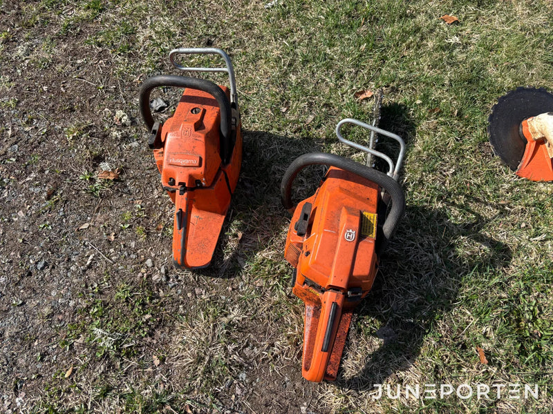 Husqvarna röjsåg+2st motorsågar