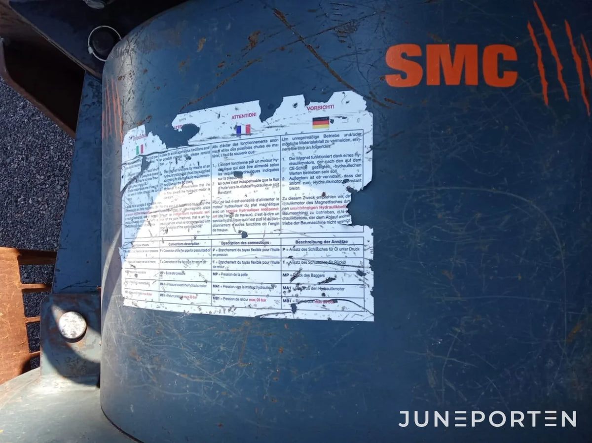 Hydraulisk magnet SMC med skraplåda