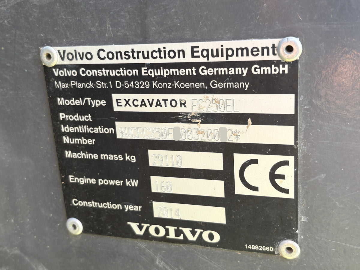 Bandgrävare Volvo EC250EL