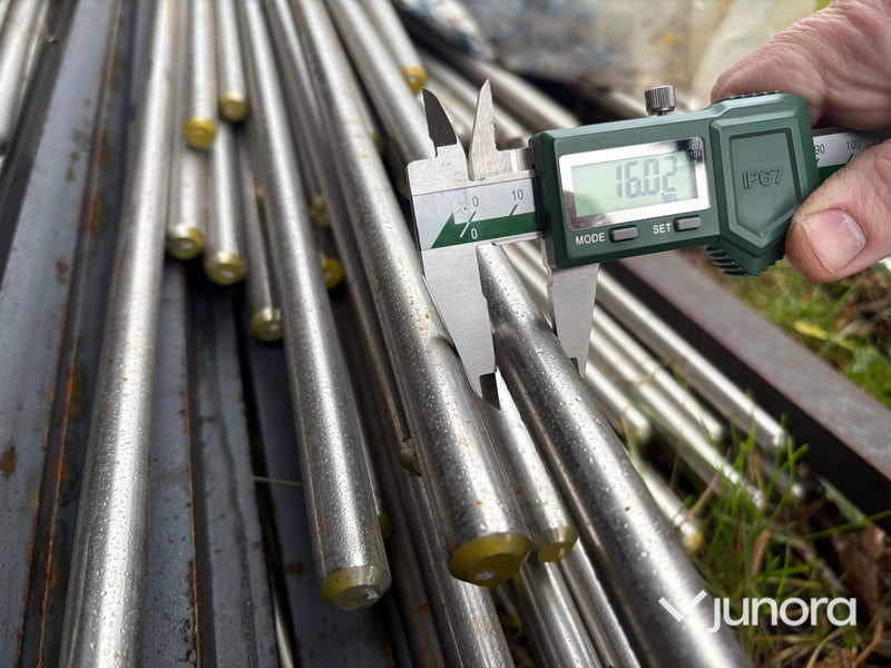 Rostfritt stål rundstång – EN 1.4301/4307, Ø16 mm, ca 196 m