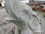 Stenskulptur – elefant i granit