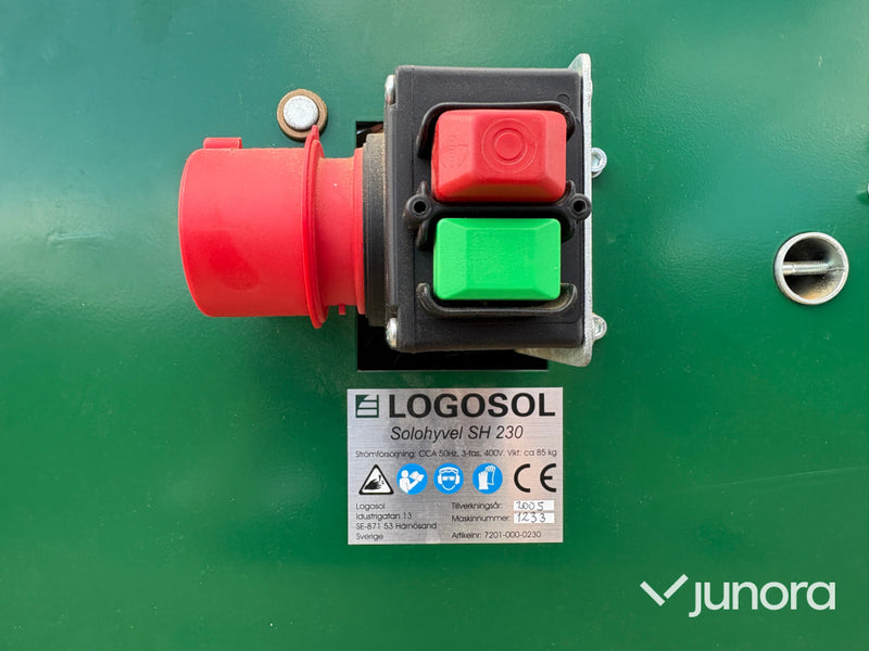 Logosol SH 230 hyvel med fläkt och spånuppsamlare