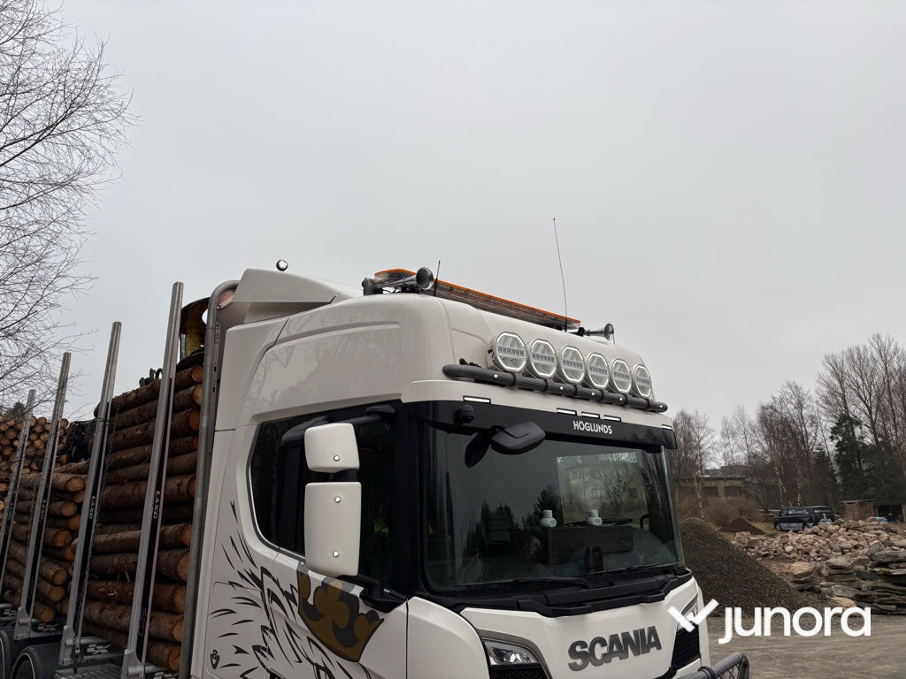 Timmerbil med släp - Scania, R660B6X4NB