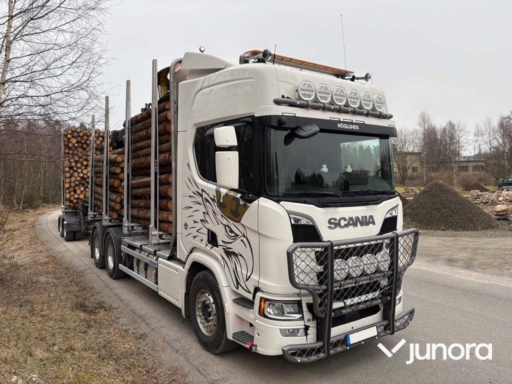 Timmerbil med släp - Scania, R660B6X4NB