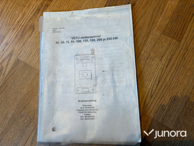 Fastbränslepanna – Ala-Talkkari Veto MAT, 60 kW