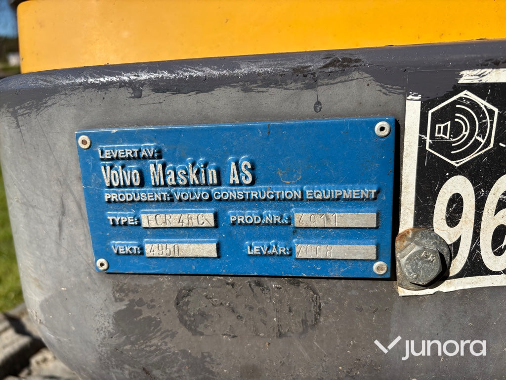 Bandgrävare grävmaskin Volvo ECR48C