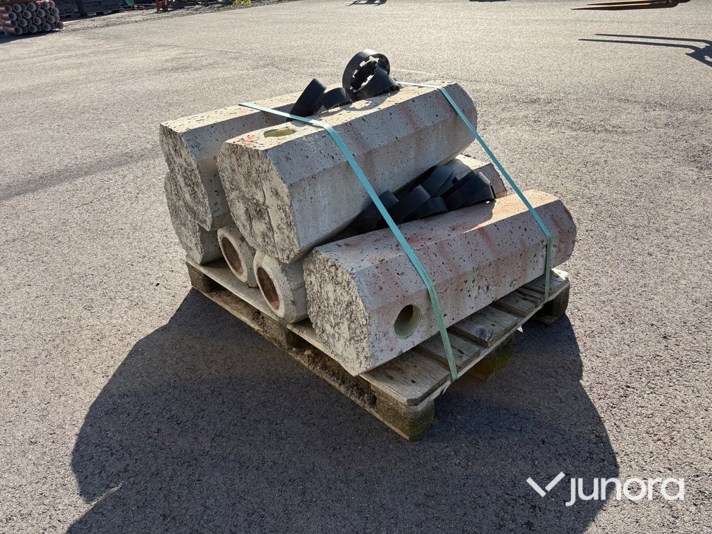 Betongfundament för lyktstolpar