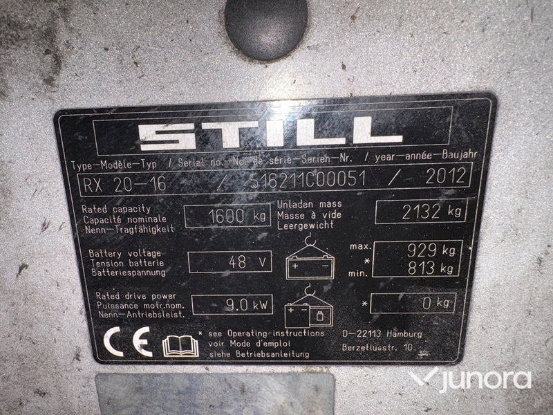 Eltruck - Still RX 20-16, inkl. laddare