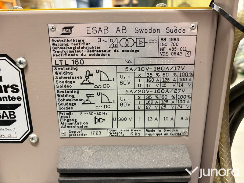 Tig svets ESAB Power Invertig LTL160