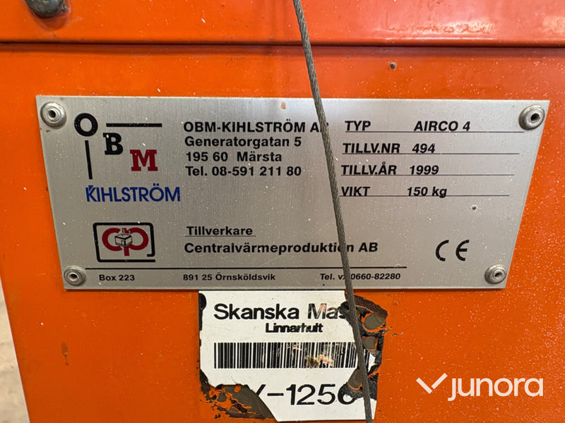 Värmefläkt / Hetvattenvärmare