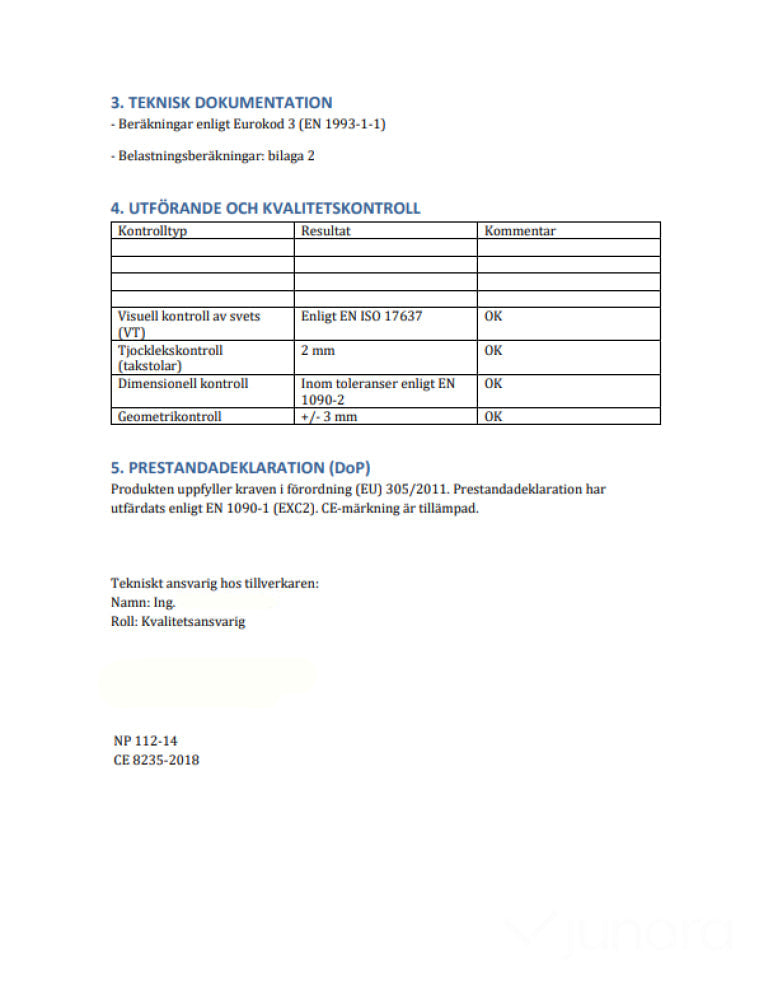 Stålramskonstruktion - Komplett