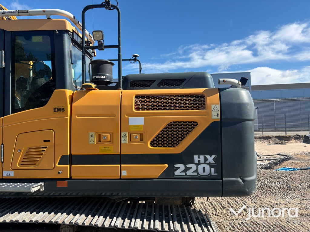 Grävmaskin Hyundai HX220L med tiltrotator och redskap