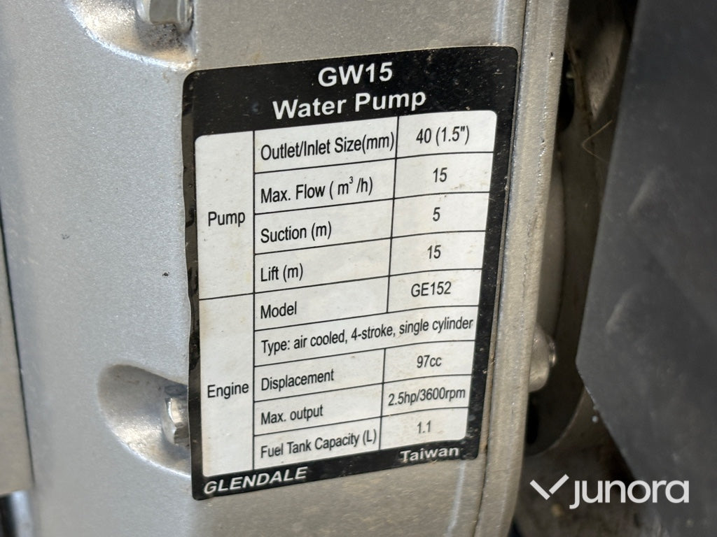 Bensindriven vattenpump - Glendale