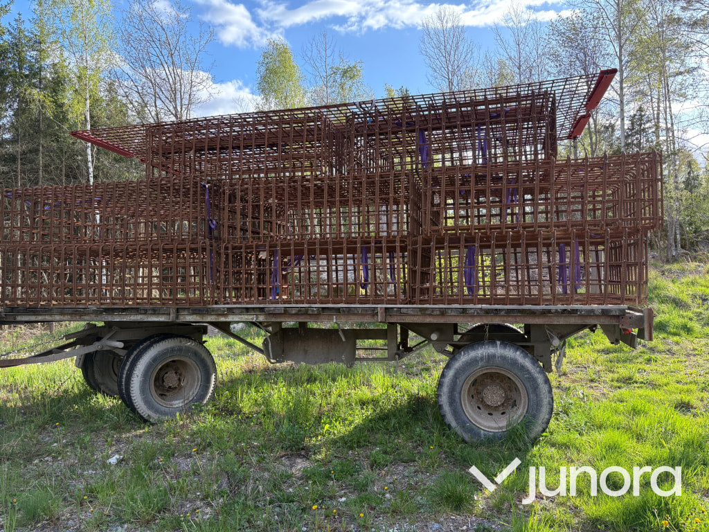 8st armeringsburar inklusive vagn