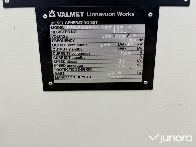 Valmet Dieselaggregat / Elverk