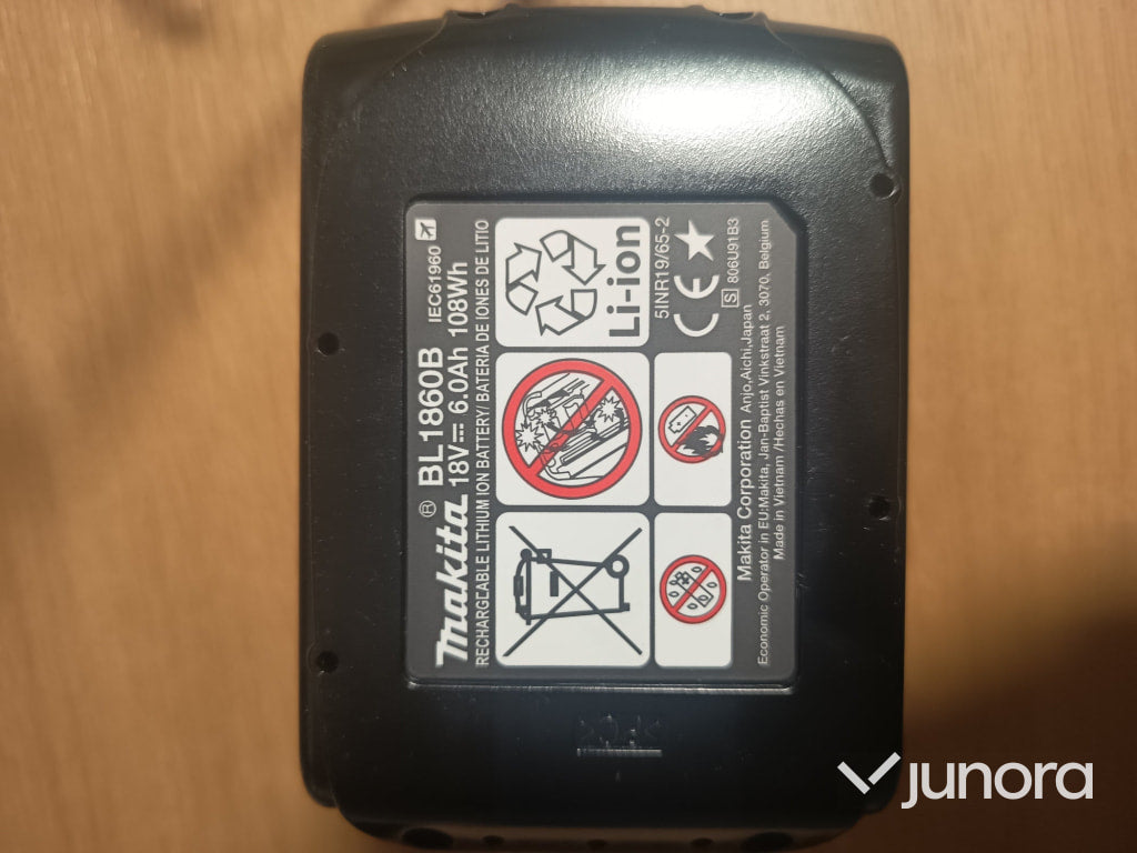 Makita 18V LXT batterier – BL1860B, 6.0 Ah (4 st)