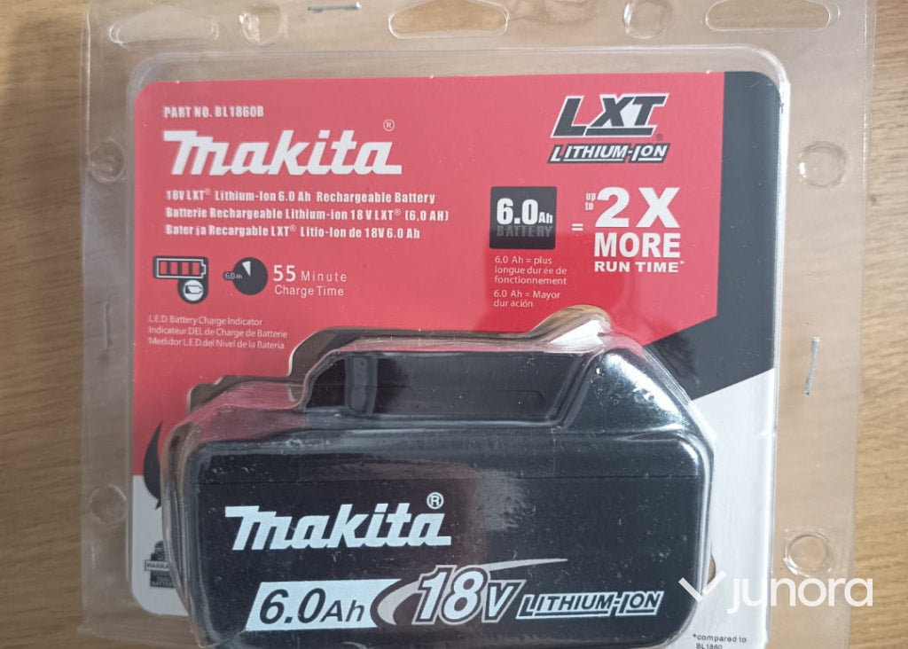 Makita 18V LXT batterier – BL1860B, 6.0 Ah (4 st)