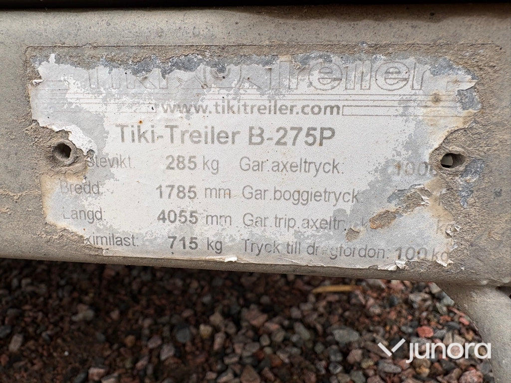 Släpvagn – Tiki Trailer B-275P