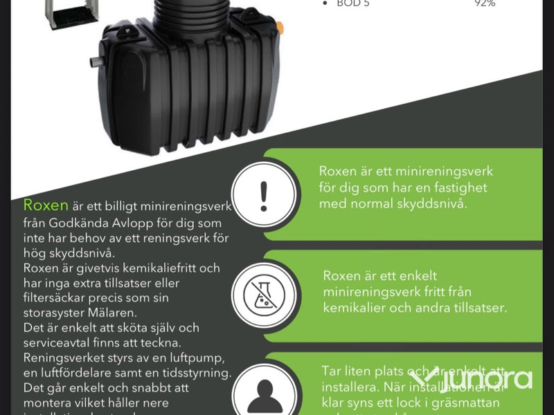 Reningsverk - Roxen (1-5 personer)