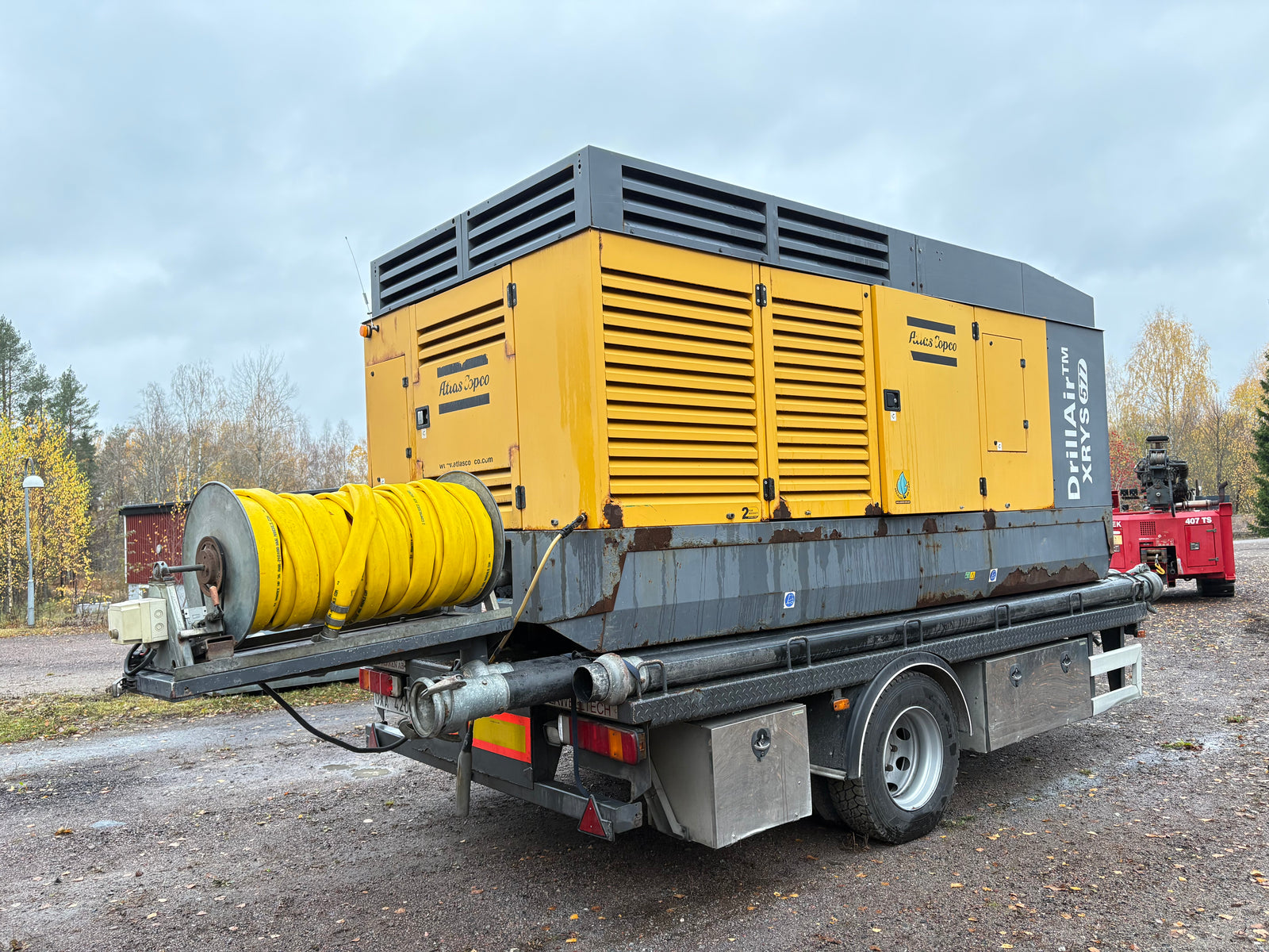 Borrekipage Volvo FH12 Nemek 407 TS Atlas Copco DrillAir