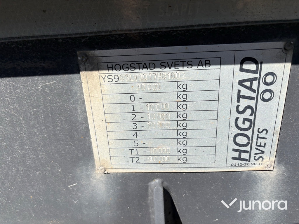 Lastväxlarsläp - Hogstad S3-LV-30 – 3-axlat